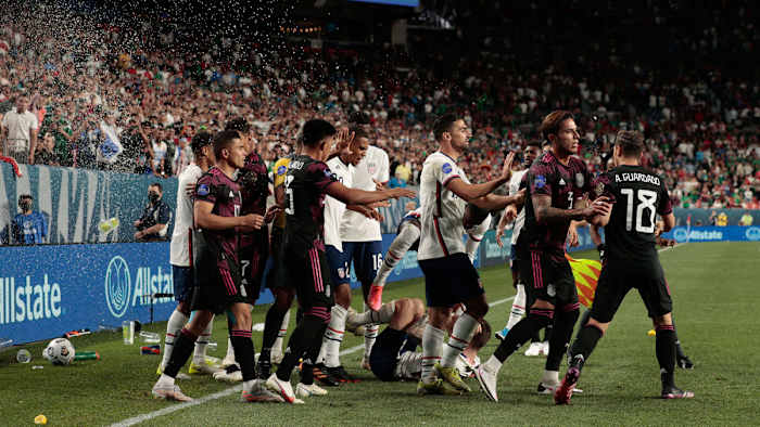 The USA and Mexico in the Concacaf Nations League final